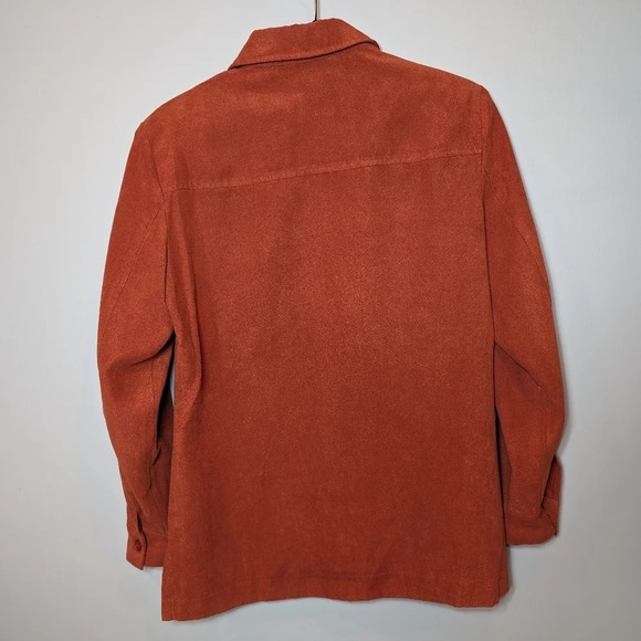 Vintage Proportion Petite Conrad C Woman Size 8 Burnt Orange Button Down Top - Picture 2 of 8